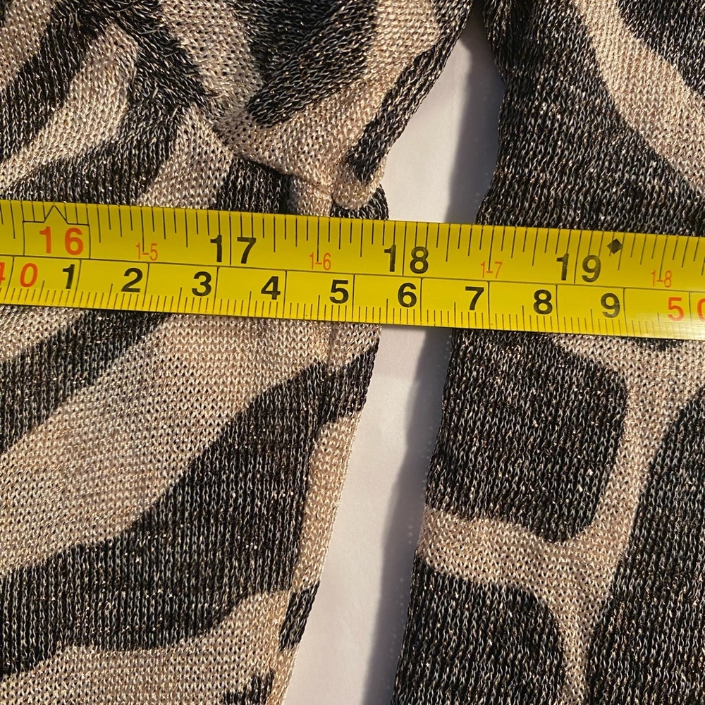 INC Int Concepts cardigan. Zebra and giraffe black and white with shimmer. Large - Picture 6 of 9